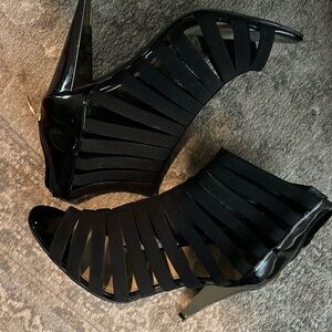 Marc Fisher Black Heeled Boots with Sleek Design